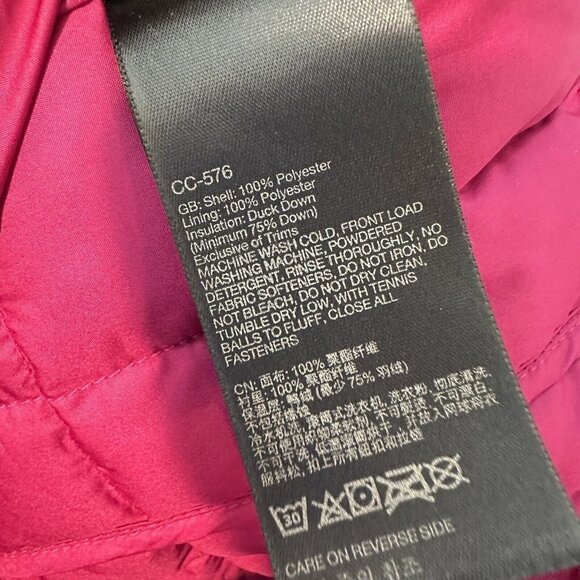 Marmot Duck Down Puffer Vest Womens Full Zip Jacket Size S Petite Hot Pink - Picture 4 of 6